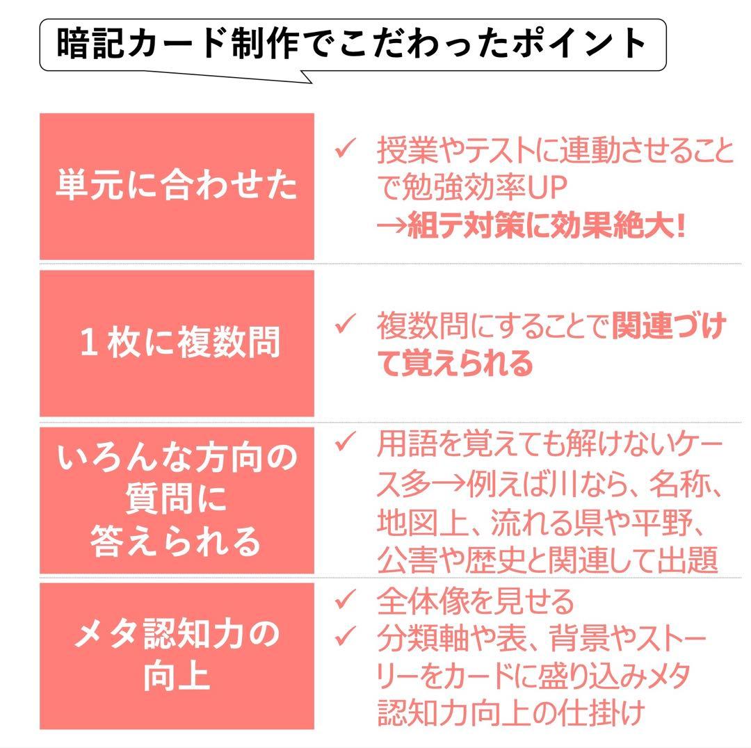 中学受験 暗記カード【5年下 社会・理科1-9回】 予習シリーズ 組み分け対策