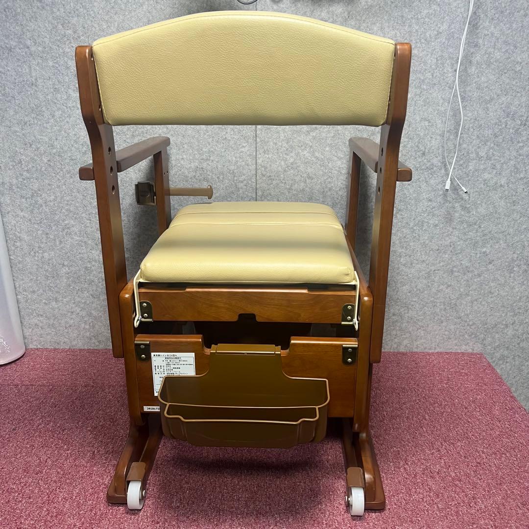 ［3356］アロン化成　安寿　家具調トイレ　自力6型N　ポータブルトイレ