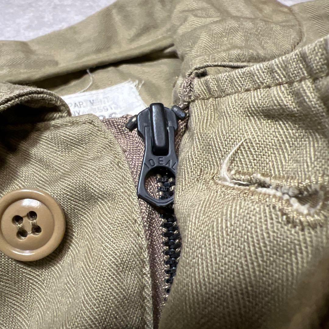 希少 HOUSTON ヒューストン USN デッキジャケット 綿36 カーキ